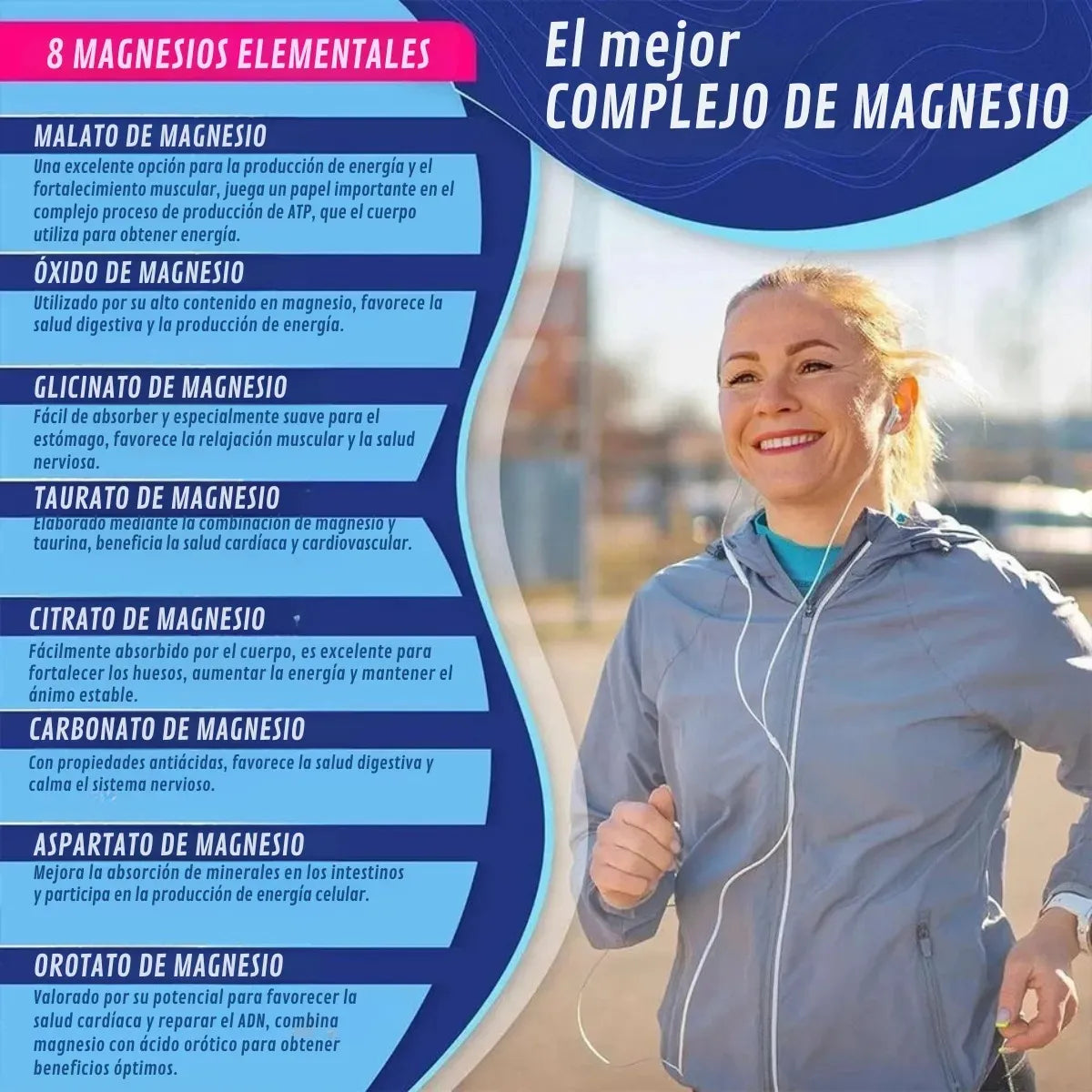 MAGNESIO COMPLEX 60 CAPSULAS|ENVÍO GRATIS🚚