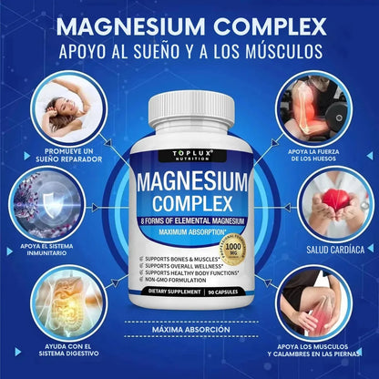 MAGNESIO COMPLEX 60 CAPSULAS|ENVÍO GRATIS🚚