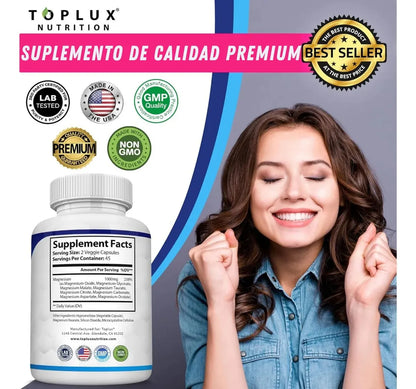 MAGNESIO COMPLEX 60 CAPSULAS|ENVÍO GRATIS🚚